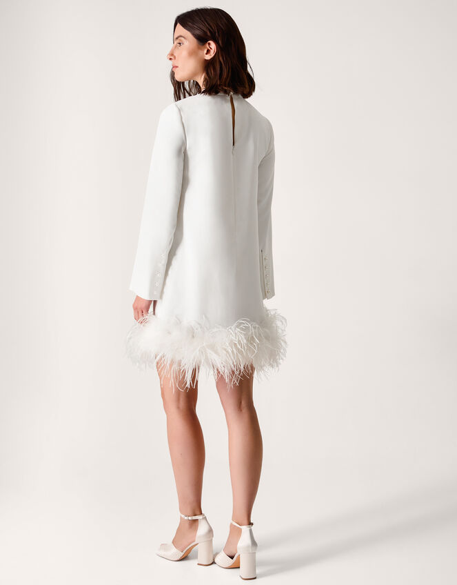 Andrea Feather Wedding Dress, Ivory (IVORY), large