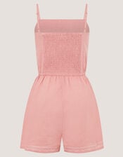 Pineapple Embroidered Playsuit, Pink (PINK), large