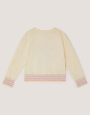 Monsoon x My Little Pony Rainbow Embroidered Sweatshirt, Ivory (IVORY), large