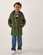 Hooded Collar Coat, Green (GREEN), large