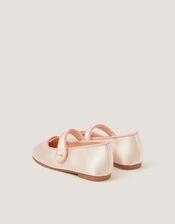 Baby Pearl Strap Satin Walker Shoes, Ivory (IVORY), large