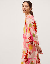 Anissa Sun Print Midi Kaftan, Ivory (IVORY), large