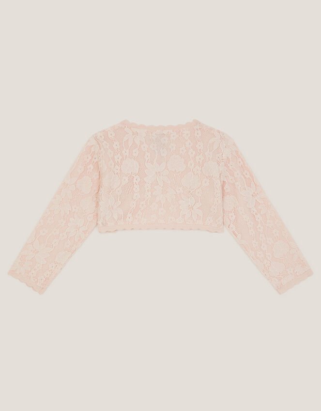 Baby Emilia Lace Scallop Cardigan, Pink (PINK), large