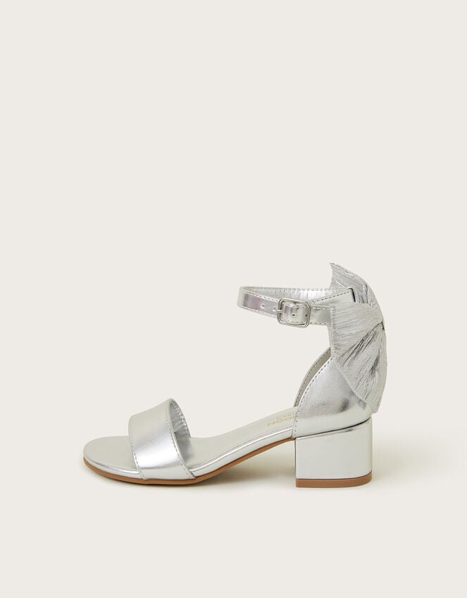 Two-Part Bow Heels, Silver (SILVER), large