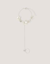 Flower Butterfly Ring & Hand Chain, , large