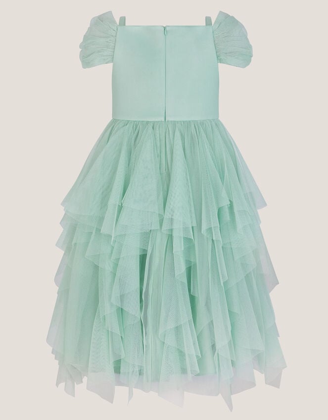 Scarlet Off The Shoulder Tulle Dress, Green (SAGE), large