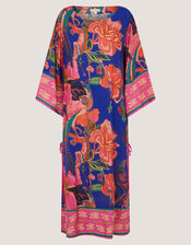 Carmen Floral Print Midi Kaftan, Blue (BLUE), large