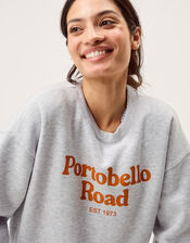 Portobello Road Slogan Sweatshirt, Grey (GREY), large
