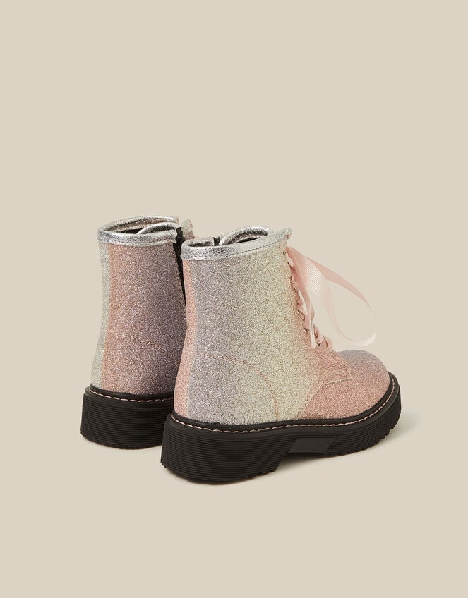 Ombr&eacute; Glitter Lace-Up Boots, Multi (MULTI), large