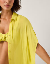 Anaka Beach Cover Up Shirt, Green (LIME), large