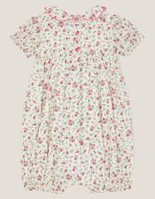 Baby Rose Smocked Romper, Ivory (IVORY), large