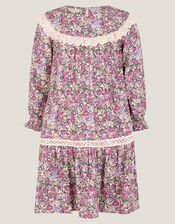 Fairy Floral Long Sleeve Dress, Purple (PURPLE), large