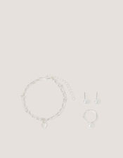 Beaded Pearl Jewellery Set, , large