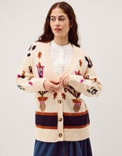 Hera Floral Handknit Cardigan, , large