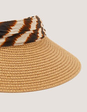 Erin Animal Print Sun Visor, , large