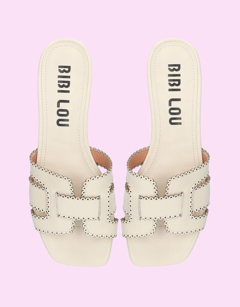 Bibi Lou Holly Leather Sandals, White (OFF WHITE), large