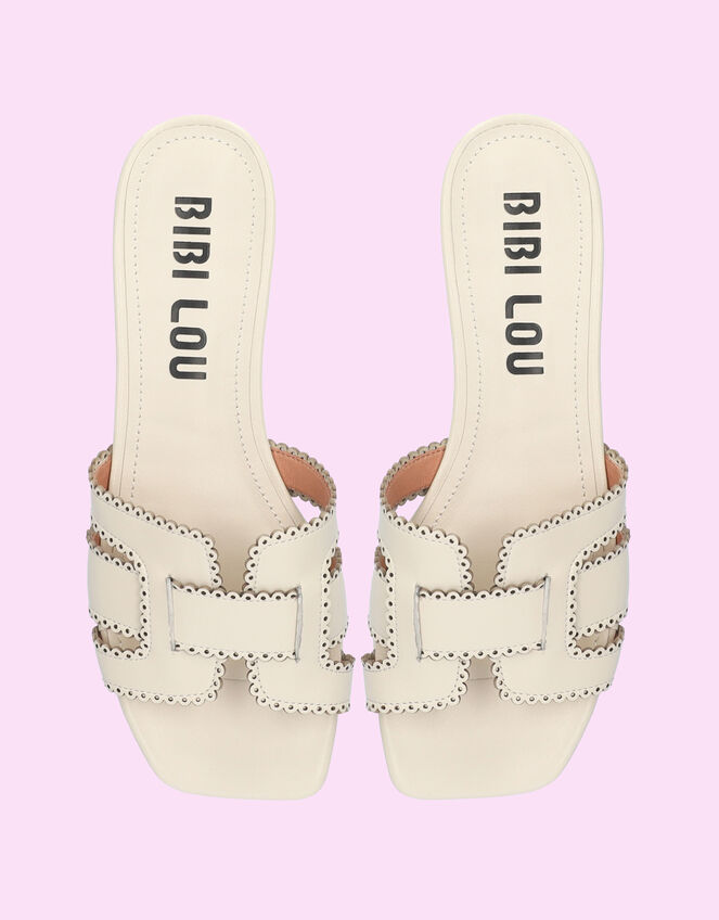 Bibi Lou Holly Leather Sandals, White (OFF WHITE), large