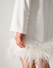 Andrea Feather Wedding Dress, Ivory (IVORY), large