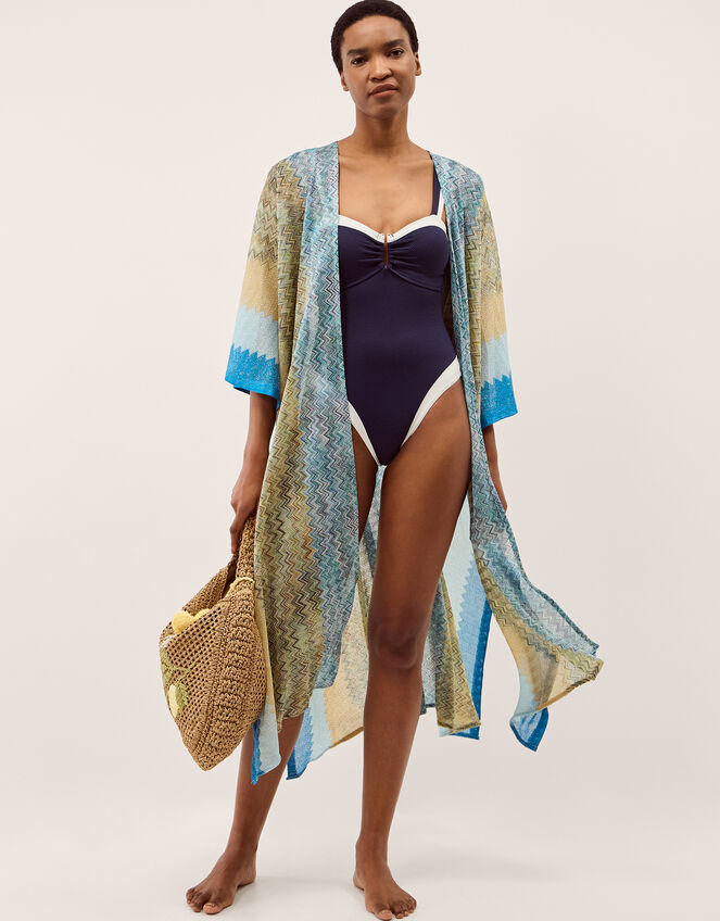 Ava Knit Beach Cover Up, Blue (BLUE), large