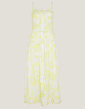 Adele Sleeveless Tropical Print Midi Dress, Green (LIME), large