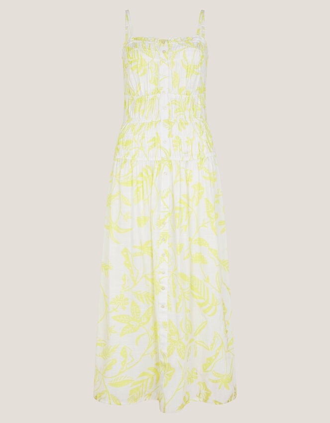 Adele Sleeveless Tropical Print Midi Dress, Green (LIME), large