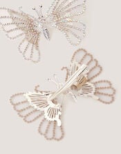 2-Pack Rhinestone Spring Butterfly Hair Clips, , large