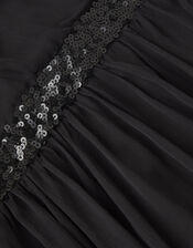 Idaho Halter Chiffon Prom Dress, Black (BLACK), large