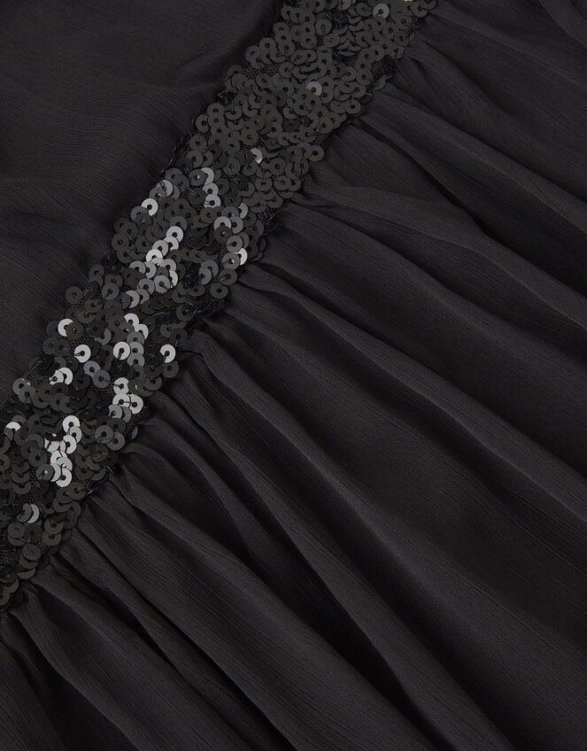 Idaho Halter Chiffon Prom Dress, Black (BLACK), large