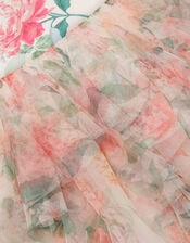 Baby Agnes Floral Print Ruffle Tier Dress, Multi (MULTI), large