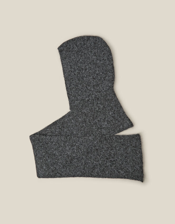 Tula Hooded Scarf, Grey (GREY), large