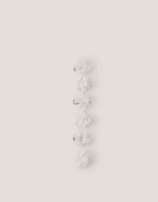 6-Pack Mini Pom Pom Hair Clips, Ivory (IVORY), large