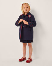Piped Bow Coat, Blue (NAVY), large