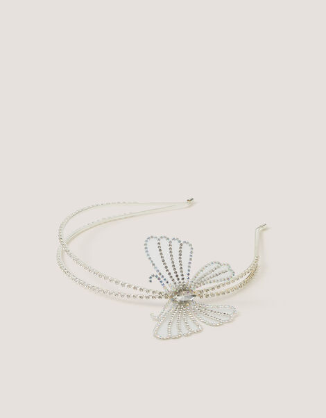 Rhinestone Butterfly Metal Headband, , large