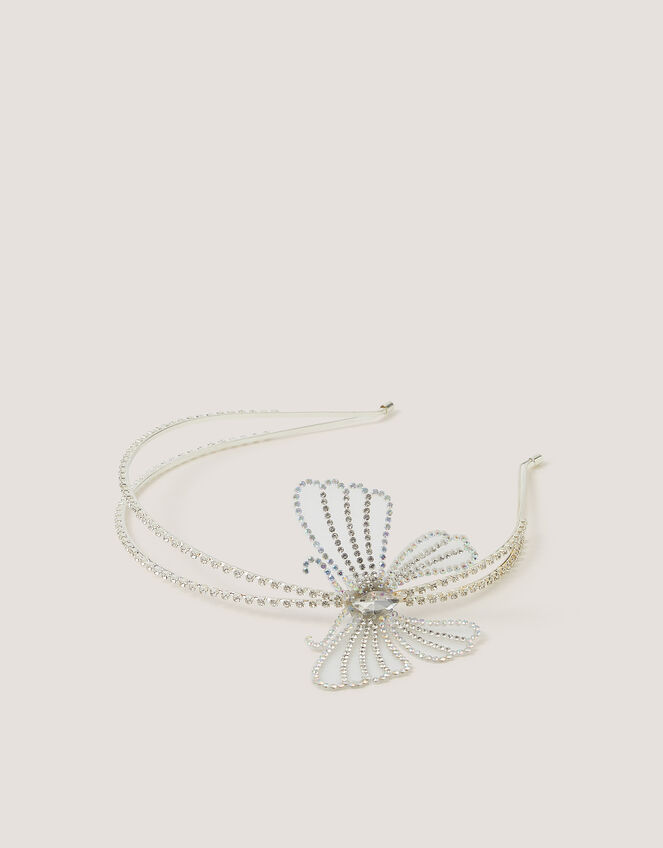 Rhinestone Butterfly Metal Headband, , large