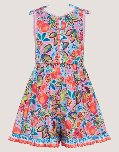 Alani Fruit Print Playsuit, Pink (PINK), large