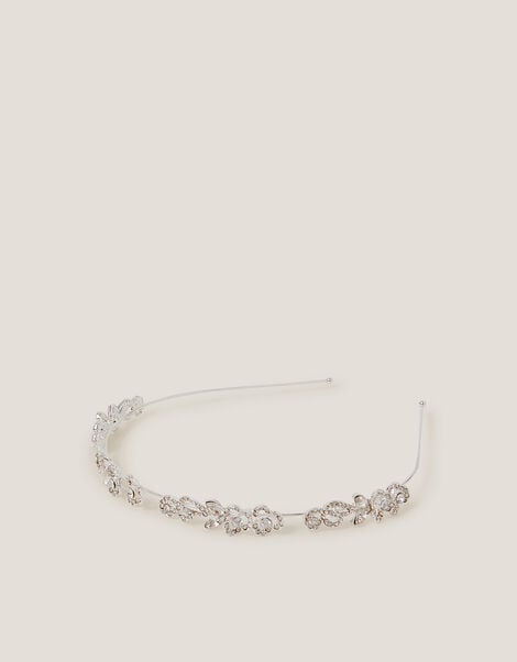 Diamant&eacute; Flower Metal Headband, , large