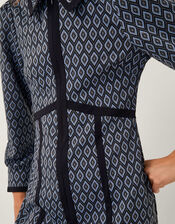 Jen Jacquard Jersey Mini Shirt Dress, Grey (GREY), large