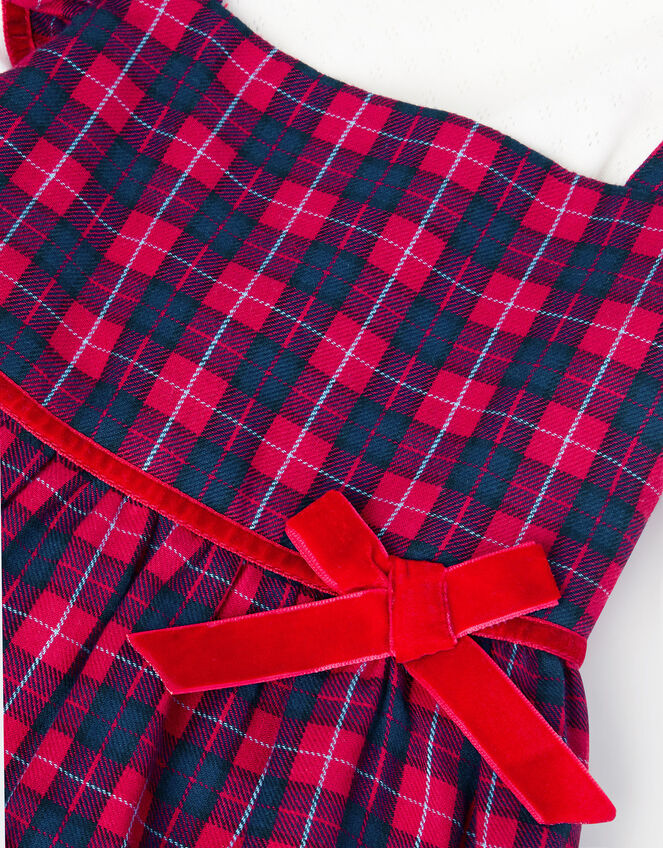 Baby Top & Tartan Pinafore Dress Set, Red (RED), large