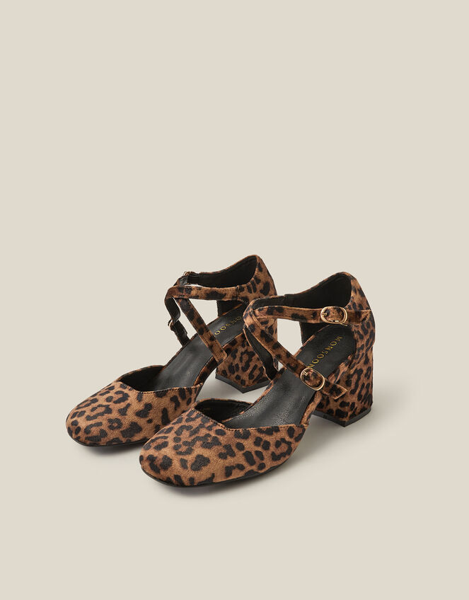Gia Leopard Print Mary Jane Heels, Natural (NATURAL), large