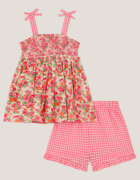 Baby Floral Print Top & Shorts Set, Pink (PINK), large