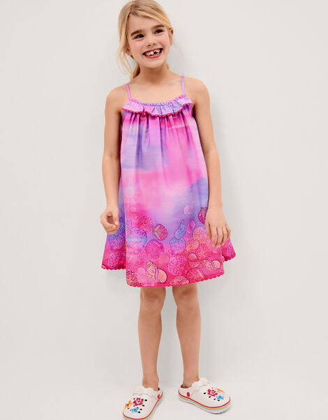Ombr&eacute; Seashell Print Sundress, Pink (PINK), large