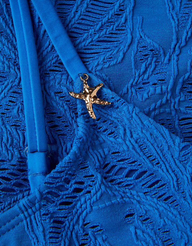 Seashell Textured Bikini Set, Blue (BLUE), large