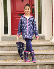 Hatley Bow Print Wellies, Blue (BLUE), large