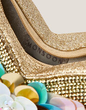 Sequin Embellished Butterfly Bag, , large