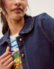 Sadie Frill Denim Jacket, Blue (INDIGO), large