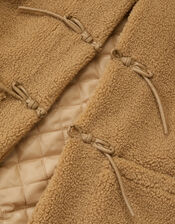Faux Shearling Duffle Coat, Camel (CAMEL), large