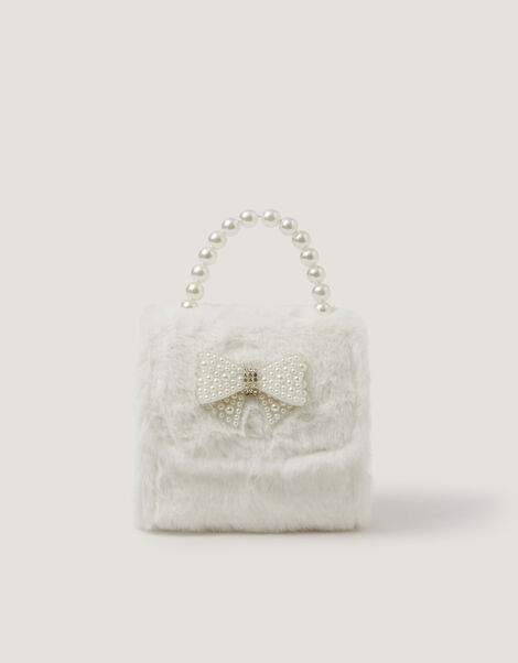 Fluffy Pearl Bow Bag, , large