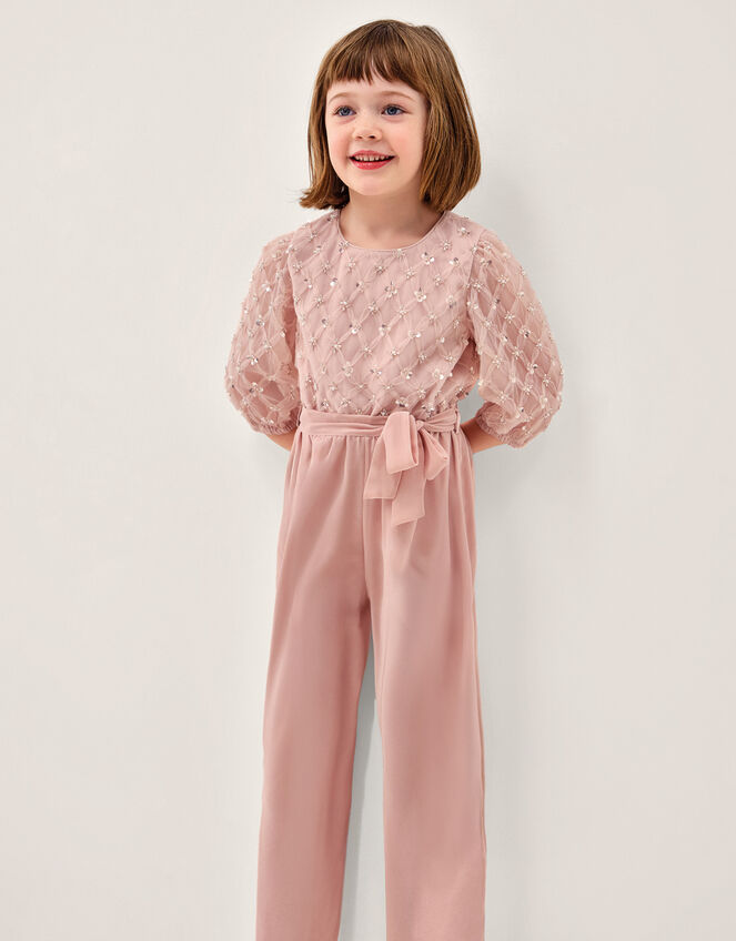 Gracie Embellished Party Jumpsuit, Pink (PINK), large