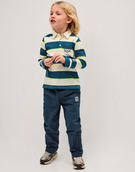 Plain Cuffed Trousers, Blue (BLUE), large