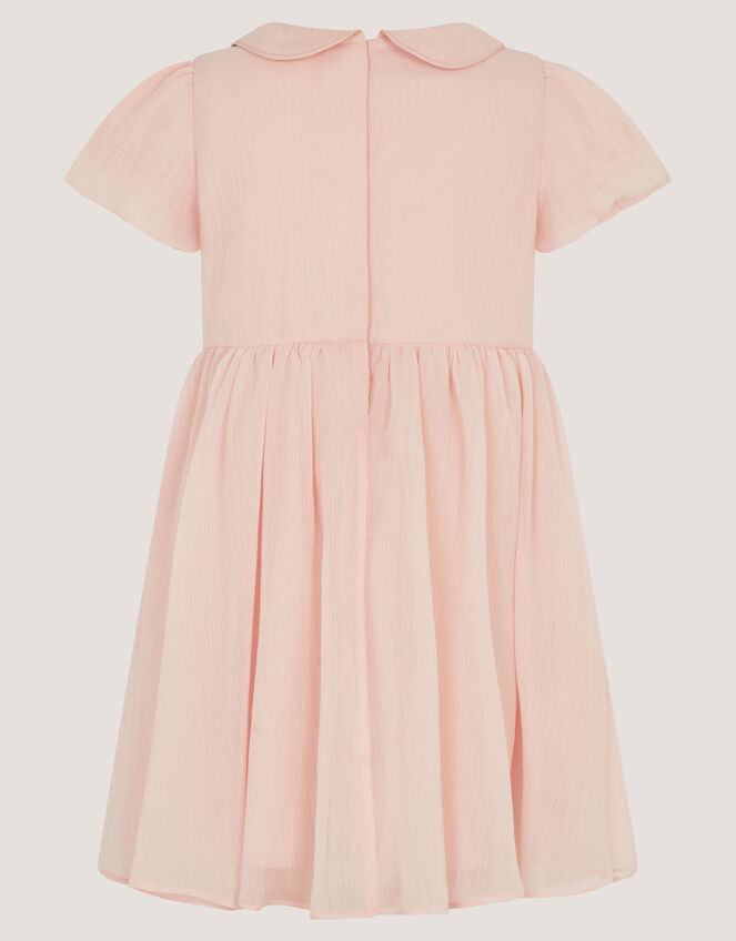 Baby Romee Puff Sleeve Embroidered Party Dress, Pink (PALE PINK), large